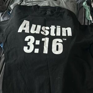 Austin 3:16 tee smoking skulls tee